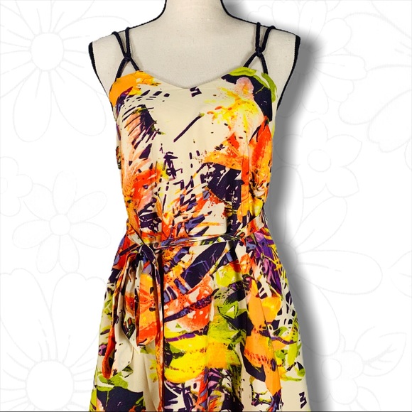 Jessica Simpson Hi -Low Midi Floral Print Dress - Picture 5 of 16